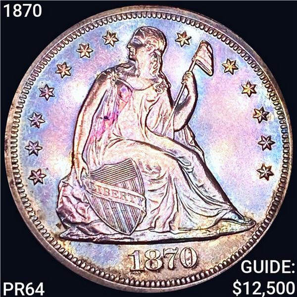 1870 Seated Liberty Dollar CHOICE PROOF