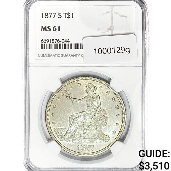 1877-S Silver Trade Dollar NGC MS61