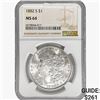 Image 1 : 1882-S Morgan Silver Dollar NGC MS64