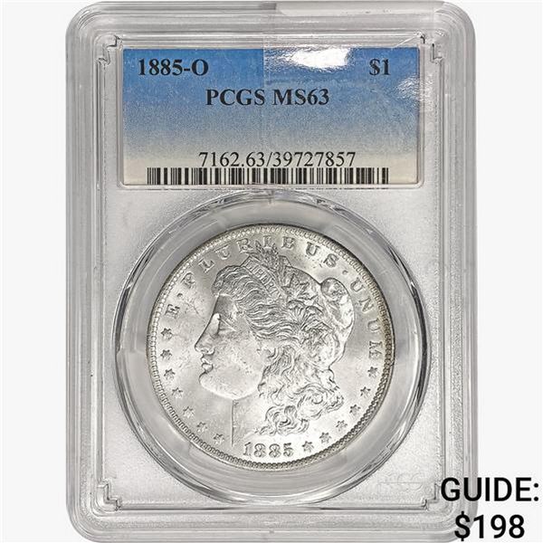 1885-O Morgan Silver Dollar PCGS MS63