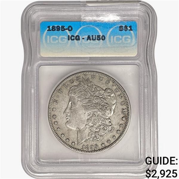 1895-O Morgan Silver Dollar ICG AU50