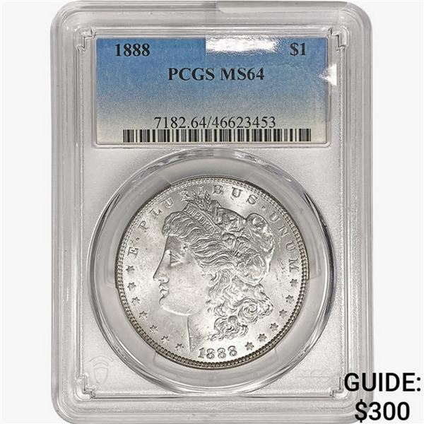 1888 Morgan Silver Dollar PCGS MS64
