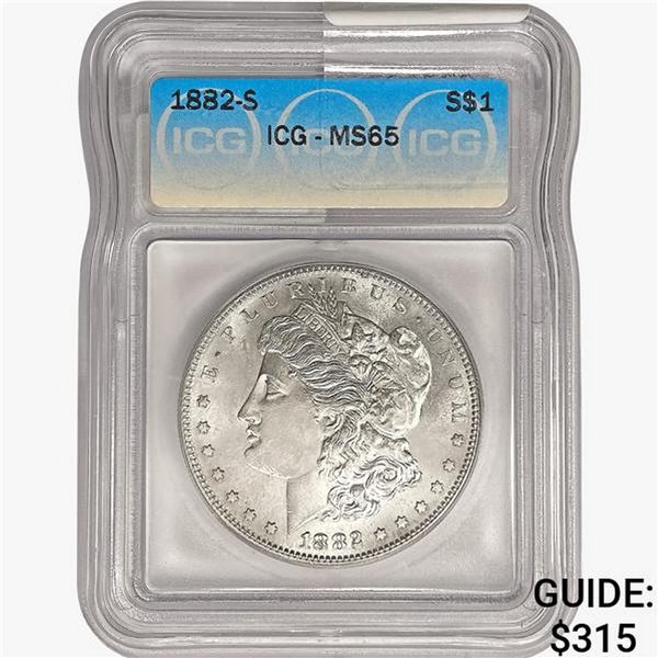 1882-S Morgan Silver Dollar ICG MS65