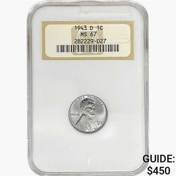 1943-D Wheat Cent NGC MS67