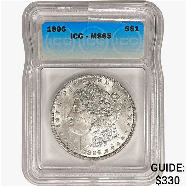 1896 Morgan Silver Dollar ICG MS65
