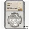 Image 1 : 1882-S Morgan Silver Dollar NGC MS65