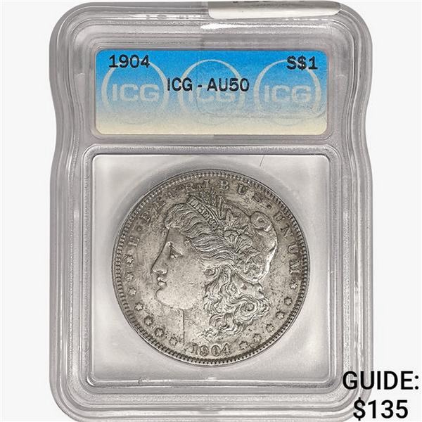 1904 Morgan Silver Dollar ICG AU50