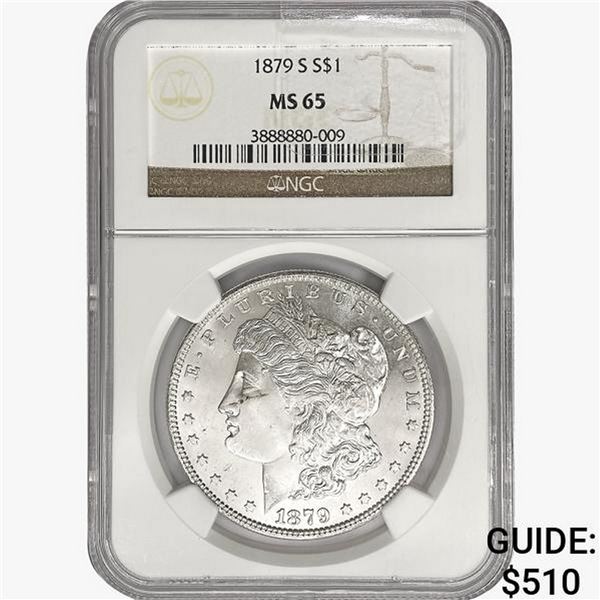 1879-S Morgan Silver Dollar NGC MS65