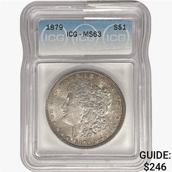 1879 Morgan Silver Dollar ICG MS63