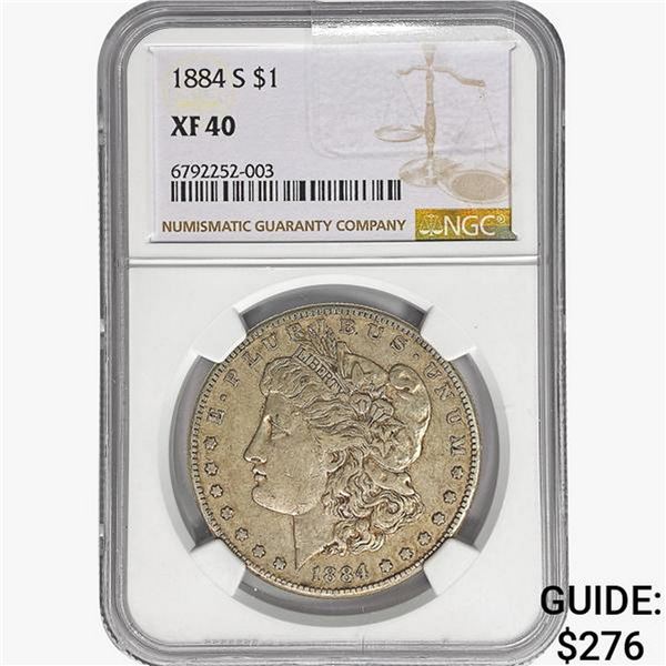 1884-S Morgan Silver Dollar NGC XF40
