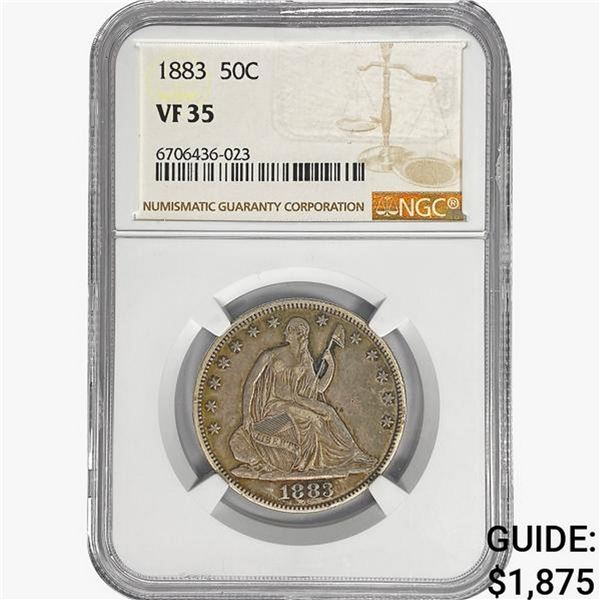 1883 Seated Liberty Half Dollar NGC VF35