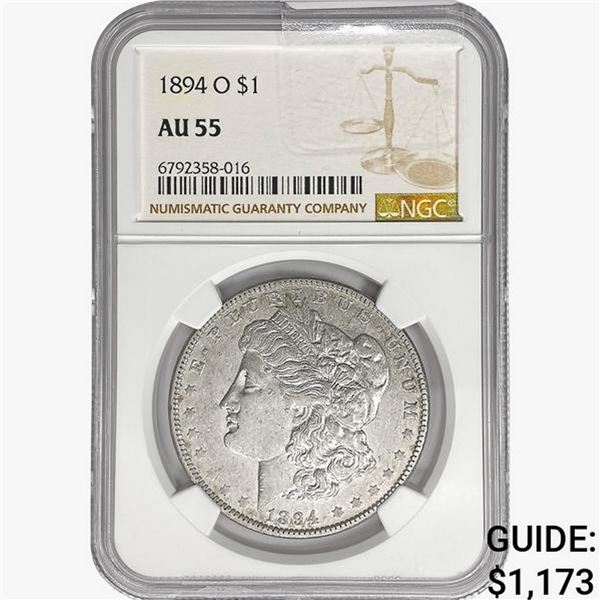 1894-O Morgan Silver Dollar NGC AU55