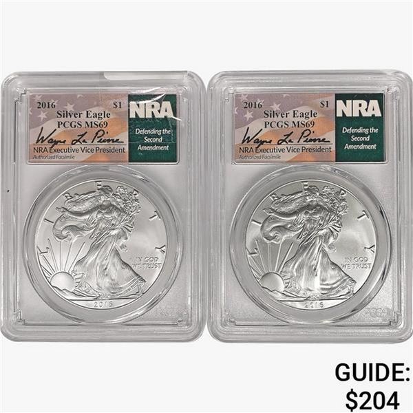 [2] 2016 Silver Eagle PCGS MS69