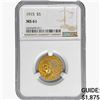 Image 1 : 1915 $5 Gold Half Eagle NGC MS61