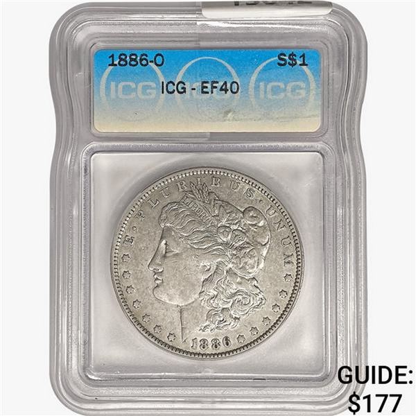 1886-O Morgan Silver Dollar ICG EF40