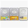 Image 2 : [3] 1955-1963 Franklin Half Dollar ANACS/NGC PF/MS