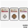 Image 1 : [3] 1842-1889 1 10C, 1 LC, 1 2C NGC Genuine