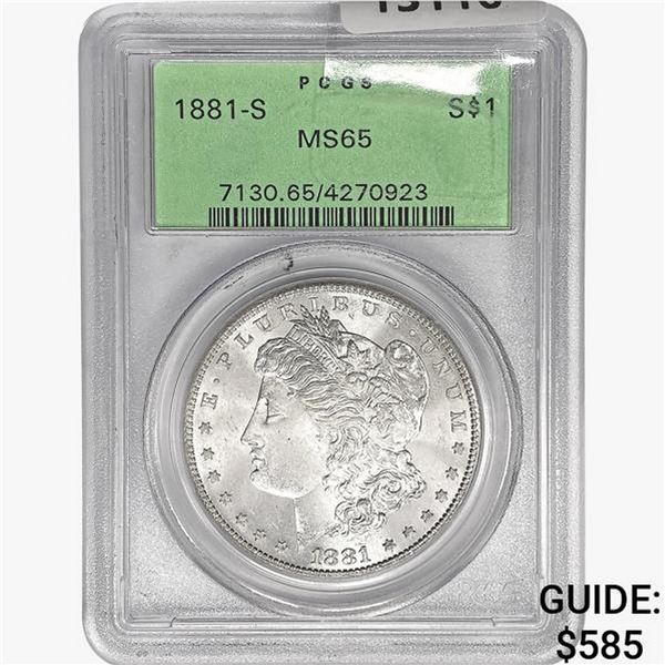 1881-S Morgan Silver Dollar PCGS MS65