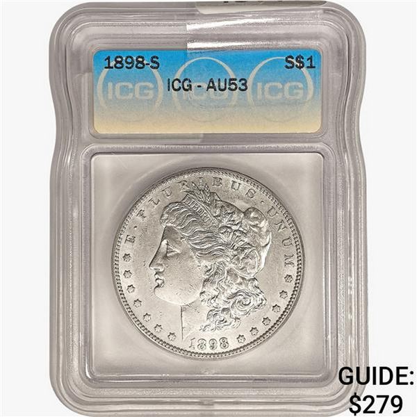 1898-S Morgan Silver Dollar ICG AU53