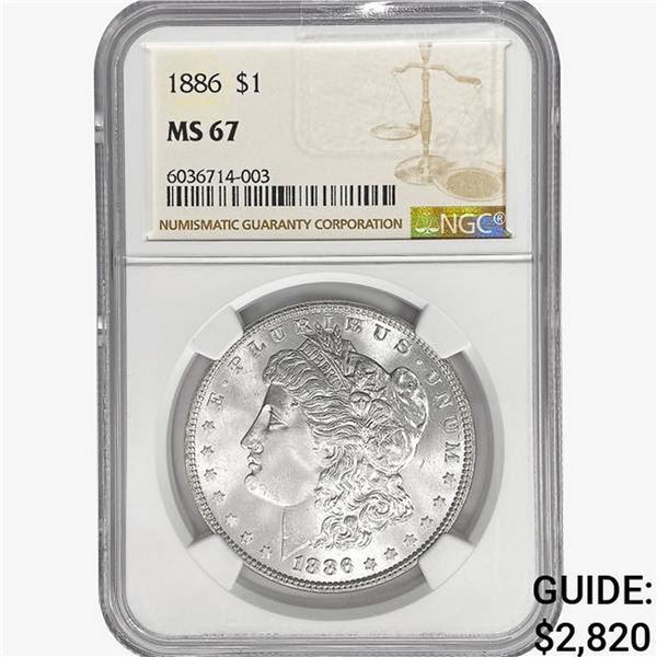 1886 Morgan Silver Dollar NGC MS67