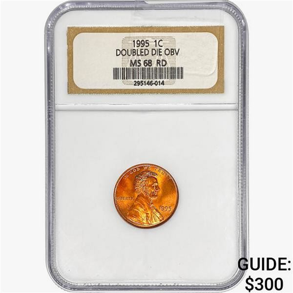 1995 Lincoln Memorial Cent NGC MS68 RD DBL DIE OBV