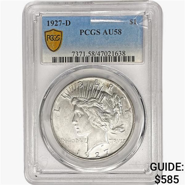 1927-D Silver Peace Dollar PCGS AU58
