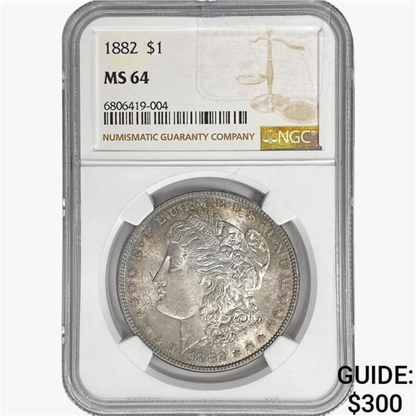1882 Morgan Silver Dollar NGC MS64