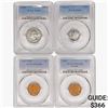 Image 1 : [4] 1909-1949 2 1C, 1 10C, 1 25C PCGS MS