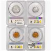 Image 2 : [4] 1909-1949 2 1C, 1 10C, 1 25C PCGS MS