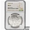 Image 1 : 1923-D Silver Peace Dollar NGC MS61