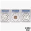 Image 1 : [3] 1931-1955 1 1C, 2 50C PCGS MS/AU