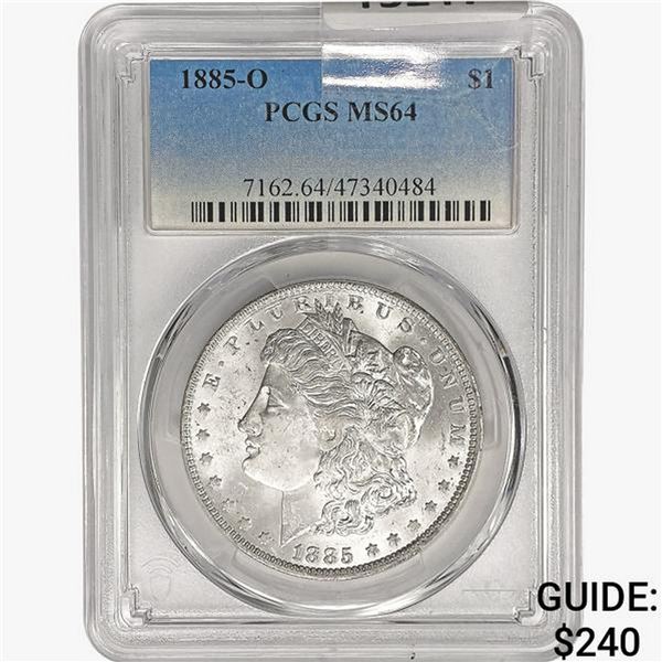 1885-O Morgan Silver Dollar PCGS MS64