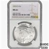 Image 1 : 1923-D Silver Peace Dollar NGC MS61