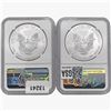 Image 2 : [2] 2017 Silver Eagle NGC MS69/70
