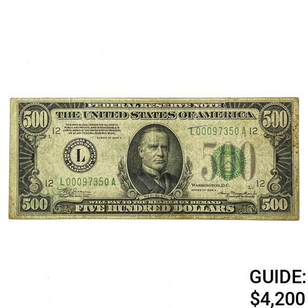 1934 $500 Fed. Reverve Note