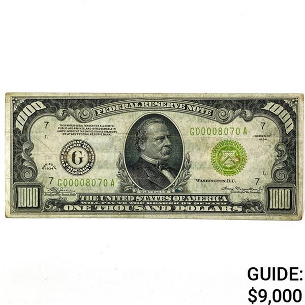 1934 $1000 Fed. Reserve Note