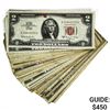 Image 1 : 1963 $2 US Note Collection; $100 FV