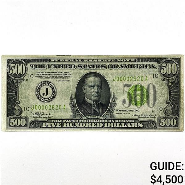 1934 $500 Fed. Reverve Note