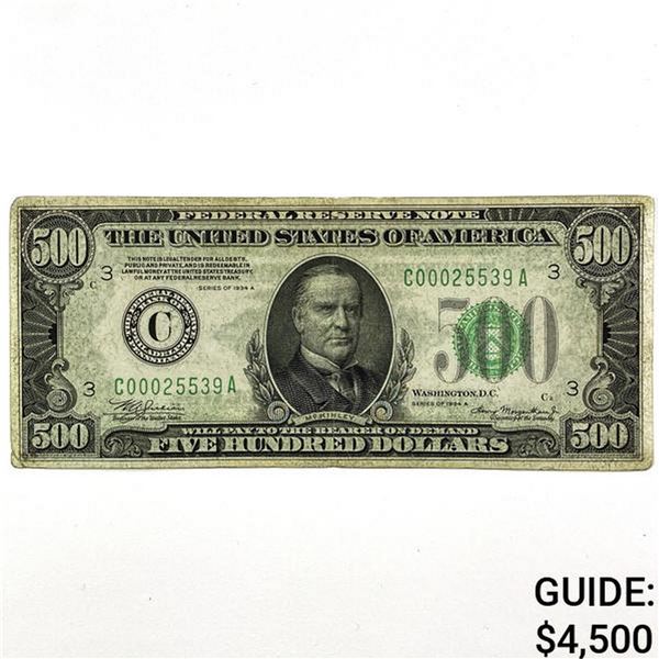 1934 $500 Fed. Reverve Note