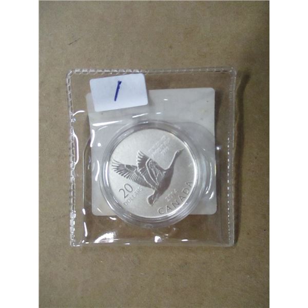 2014 GOOSE $20 SILVER COIN