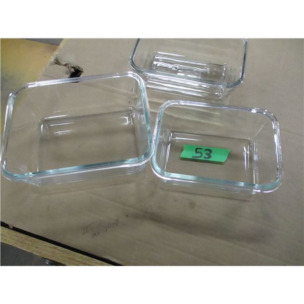 3 GLASS DISHES