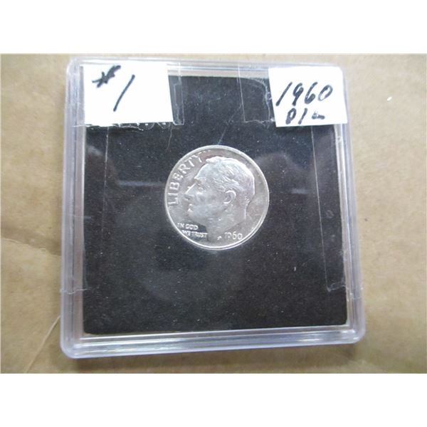 1960 PROOF CAMEO USA LIBERTY DIME