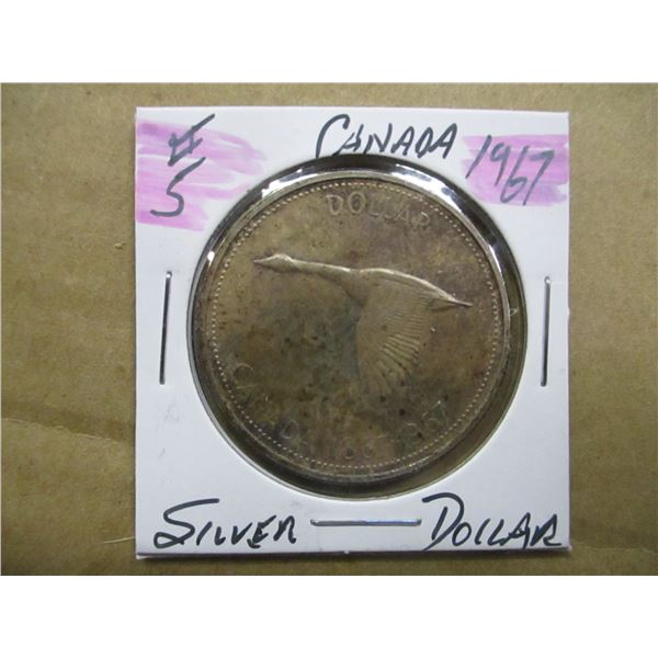 1967 CANADA GOOSE SILVER DOLLAR