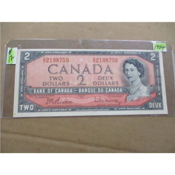 1954 UNCIRCULATED (MODIFIED HAIR DOO) LAST OF CANADA $2 BILLS