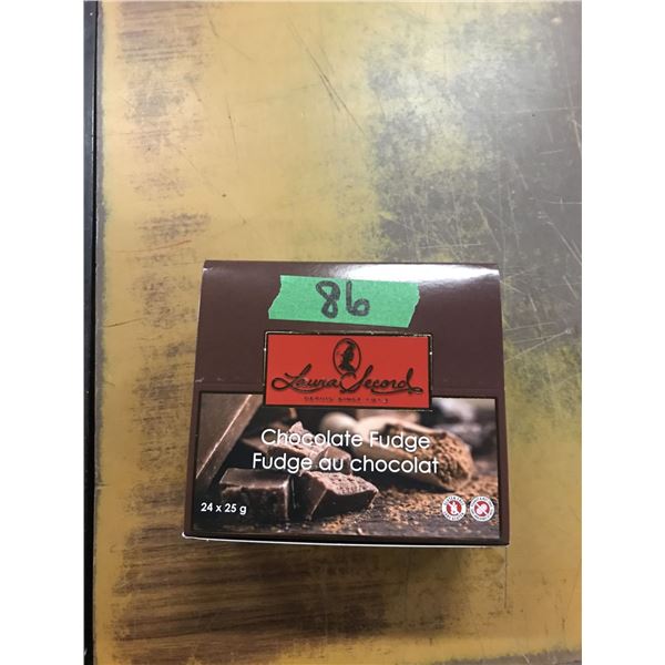 SHELF PULLS (AS IS):  LAURA SECORD CHOCOLATE FUDGE (24 X 25G) - BOX