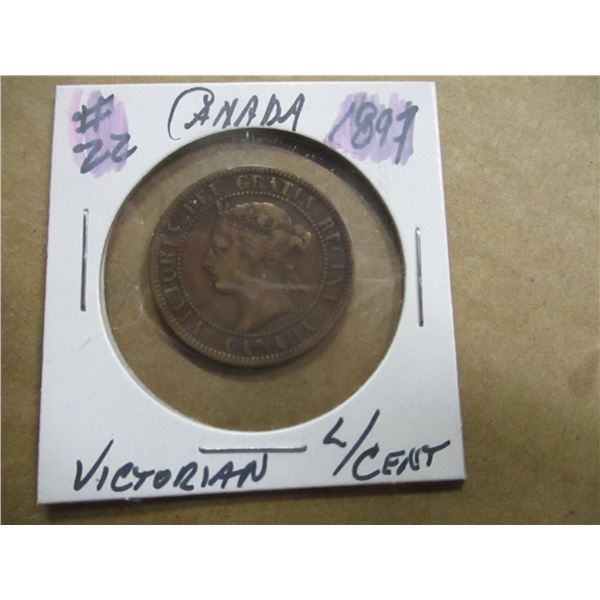 1897 VF VICTORIAN CANADA LARGE PENNY