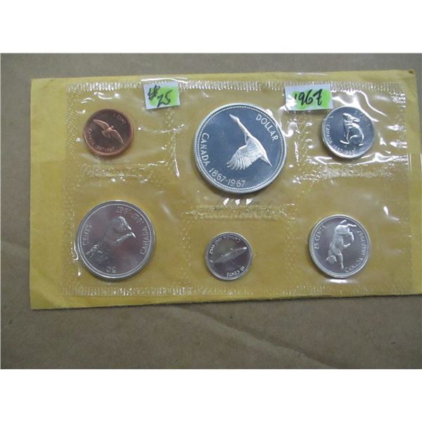 1967 PROOF CANADA MINT SEALED SILVER COIN SET