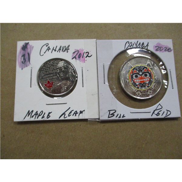 2017 MAPLE LEAF & 2020 BILL REID TOONIES