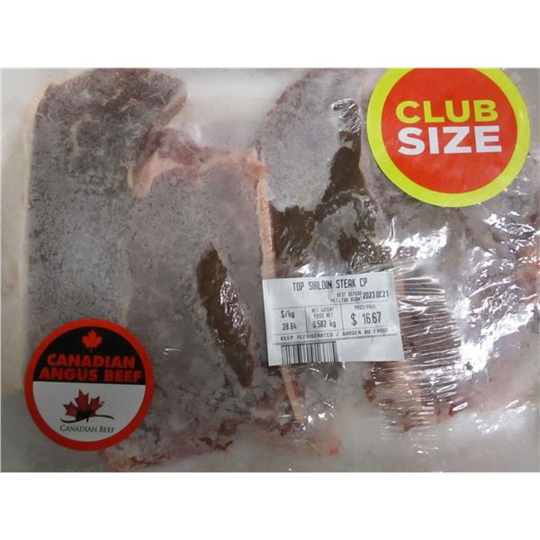SHELF PULLS (AS IS):  CLUB PACK TOP SIRLOIN STEAK (APPROX. $16.67)