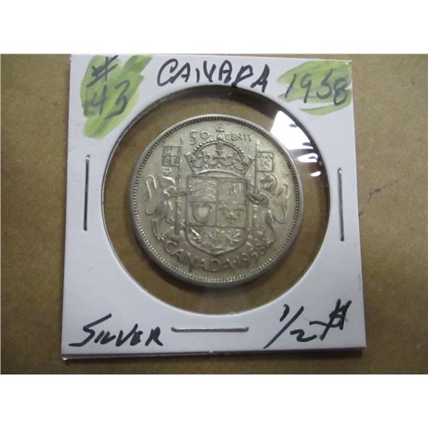 1958 CANADA SILVER HALF DOLLAR
